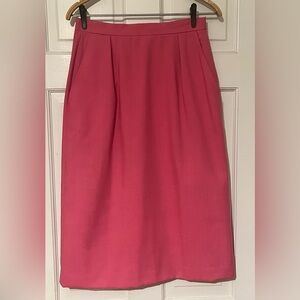 Vibrant Pink Midi A-line Skirt for Cocktail Events